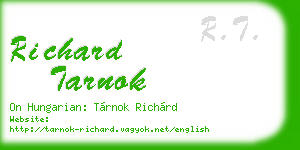 richard tarnok business card