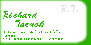 richard tarnok business card